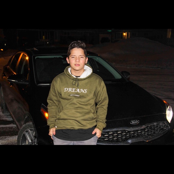 Olive green hoodie - Picture 2 of 2